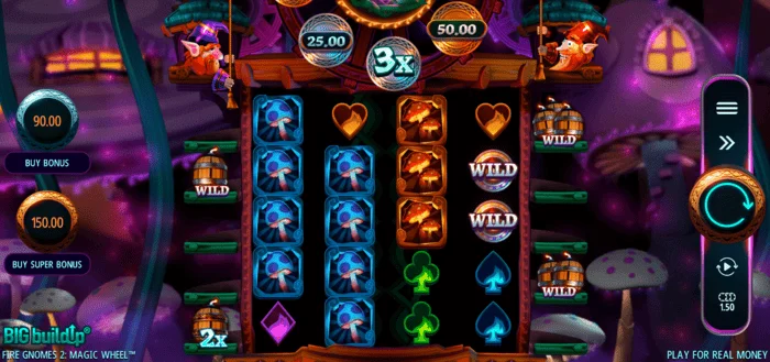 Fire Gnomes 2 Magic Wheel – hlavná herná obrazovka